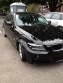 front end damage to BMW 3 series