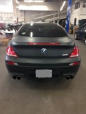 Matte black 6 series BMW in for spoilers